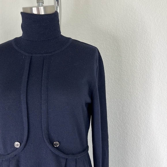 Burberry Merino Knit Piped Nova Check Turtleneck Sweater - Picture 2 of 12